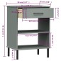 vidaXL Konsolenschrank OSLO mit Metallbeinen Grau Massivholz Kiefer vidaXL Konsolenschrank OSLO mit Metallbeinen Grau Massivholz Kiefer