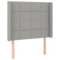 vidaXL Boxspringbett mit Matratze & LED Hellgrau 90x200 cm Stoff vidaXL Boxspringbett mit Matratze & LED Hellgrau 90x200 cm Stoff