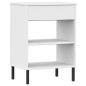 vidaXL Konsolenschrank OSLO mit Metallbeinen Weiß Massivholz Kiefer vidaXL Konsolenschrank OSLO mit Metallbeinen Weiß Massivholz Kiefer