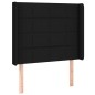 vidaXL Boxspringbett mit Matratze & LED Schwarz 90x190 cm Stoff vidaXL Boxspringbett mit Matratze & LED Schwarz 90x190 cm Stoff