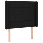 vidaXL Boxspringbett mit Matratze & LED Schwarz 90x200 cm Stoff vidaXL Boxspringbett mit Matratze & LED Schwarz 90x200 cm Stoff
