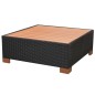 7-tlg. Garten-Lounge-Set mit Auflagen Poly Rattan Schwarz 7-tlg. Garten-Lounge-Set mit Auflagen Poly Rattan Schwarz