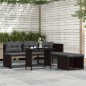 4-tlg. Garten-Lounge-Set Poly Rattan Braun 4-tlg. Garten-Lounge-Set Poly Rattan Braun
