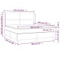 vidaXL Boxspringbett mit Matratze & LED Hellgrau 160x200 cm Stoff vidaXL Boxspringbett mit Matratze & LED Hellgrau 160x200 cm Stoff