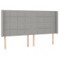 vidaXL Boxspringbett mit Matratze & LED Hellgrau 180x200 cm Stoff vidaXL Boxspringbett mit Matratze & LED Hellgrau 180x200 cm Stoff