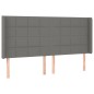 vidaXL Boxspringbett mit Matratze & LED Dunkelgrau 200x200 cm Stoff vidaXL Boxspringbett mit Matratze & LED Dunkelgrau 200x200 cm Stoff