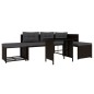 4-tlg. Garten-Lounge-Set Poly Rattan Braun 4-tlg. Garten-Lounge-Set Poly Rattan Braun