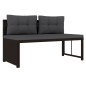 4-tlg. Garten-Lounge-Set Poly Rattan Braun 4-tlg. Garten-Lounge-Set Poly Rattan Braun