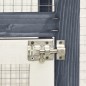 vidaXL Kaninchenstall Grau und Weiß 140x63x120 cm Tanne Massivholz vidaXL Kaninchenstall Grau und Weiß 140x63x120 cm Tanne Massivholz