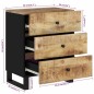vidaXL Nachttisch 50x33x62 cm Massivholz Mango & Holzwerkstoff vidaXL Nachttisch 50x33x62 cm Massivholz Mango & Holzwerkstoff