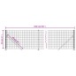 vidaXL Maschendrahtzaun mit Bodenflansch Anthrazit 0,8x25 m vidaXL Maschendrahtzaun mit Bodenflansch Anthrazit 0,8x25 m