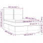 vidaXL Boxspringbett mit Matratze & LED Dunkelgrau 140x200 cm Stoff vidaXL Boxspringbett mit Matratze & LED Dunkelgrau 140x200 cm Stoff