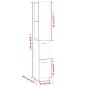 vidaXL Badschrank Hochglanz-Weiß 25x26,5x170 cm Holzwerkstoff vidaXL Badschrank Hochglanz-Weiß 25x26,5x170 cm Holzwerkstoff