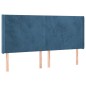 vidaXL Boxspringbett mit Matratze & LED Dunkelblau 200x200 cm Samt vidaXL Boxspringbett mit Matratze & LED Dunkelblau 200x200 cm Samt
