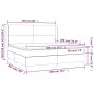 vidaXL Boxspringbett mit Matratze & LED Dunkelblau 200x200 cm Samt vidaXL Boxspringbett mit Matratze & LED Dunkelblau 200x200 cm Samt