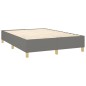 vidaXL Boxspringbett mit Matratze & LED Dunkelgrau 140x200 cm Stoff vidaXL Boxspringbett mit Matratze & LED Dunkelgrau 140x200 cm Stoff