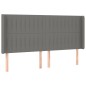 vidaXL Boxspringbett mit Matratze & LED Dunkelgrau 180x200 cm Stoff vidaXL Boxspringbett mit Matratze & LED Dunkelgrau 180x200 cm Stoff