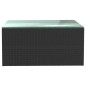 5-tlg. Garten-Lounge-Set mit Auflagen Poly Rattan Schwarz 5-tlg. Garten-Lounge-Set mit Auflagen Poly Rattan Schwarz