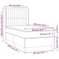 vidaXL Boxspringbett mit Matratze & LED Creme 90x190 cm Stoff vidaXL Boxspringbett mit Matratze & LED Creme 90x190 cm Stoff