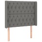 vidaXL Boxspringbett mit Matratze & LED Dunkelgrau 90x190 cm Stoff vidaXL Boxspringbett mit Matratze & LED Dunkelgrau 90x190 cm Stoff