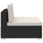 4-tlg. Garten-Sofagarnitur mit Auflagen Poly Rattan Schwarz 4-tlg. Garten-Sofagarnitur mit Auflagen Poly Rattan Schwarz