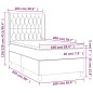 vidaXL Boxspringbett mit Matratze & LED Schwarz 100x200 cm Stoff vidaXL Boxspringbett mit Matratze & LED Schwarz 100x200 cm Stoff