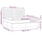 vidaXL Boxspringbett mit Matratze & LED Dunkelgrau 180x200 cm Stoff vidaXL Boxspringbett mit Matratze & LED Dunkelgrau 180x200 cm Stoff