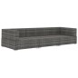 vidaXL 3-tlg. Garten-Sofagarnitur mit Auflagen Poly Rattan Grau vidaXL 3-tlg. Garten-Sofagarnitur mit Auflagen Poly Rattan Grau
