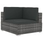 vidaXL 3-tlg. Garten-Sofagarnitur mit Auflagen Poly Rattan Grau vidaXL 3-tlg. Garten-Sofagarnitur mit Auflagen Poly Rattan Grau
