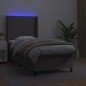 vidaXL Boxspringbett mit Matratze & LED Grau 80x200 cm Kunstleder vidaXL Boxspringbett mit Matratze & LED Grau 80x200 cm Kunstleder
