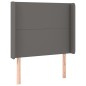 vidaXL Boxspringbett mit Matratze & LED Grau 80x200 cm Kunstleder vidaXL Boxspringbett mit Matratze & LED Grau 80x200 cm Kunstleder