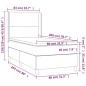 vidaXL Boxspringbett mit Matratze & LED Grau 80x200 cm Kunstleder vidaXL Boxspringbett mit Matratze & LED Grau 80x200 cm Kunstleder