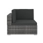 vidaXL 3-tlg. Garten-Sofagarnitur mit Auflagen Poly Rattan Grau vidaXL 3-tlg. Garten-Sofagarnitur mit Auflagen Poly Rattan Grau