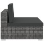 vidaXL 3-tlg. Garten-Sofagarnitur mit Auflagen Poly Rattan Grau vidaXL 3-tlg. Garten-Sofagarnitur mit Auflagen Poly Rattan Grau