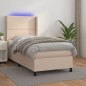 vidaXL Boxspringbett mit Matratze & LED Cappuccino-Braun 100x200cm vidaXL Boxspringbett mit Matratze & LED Cappuccino-Braun 100x200cm