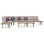 vidaXL 7-tlg. Garten-Lounge-Set mit Kissen Massivholz Akazie Braun vidaXL 7-tlg. Garten-Lounge-Set mit Kissen Massivholz Akazie Braun