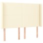 vidaXL Boxspringbett mit Matratze & LED Creme 140x200 cm Kunstleder vidaXL Boxspringbett mit Matratze & LED Creme 140x200 cm Kunstleder