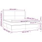 vidaXL Boxspringbett mit Matratze & LED Hellgrau 200x200 cm Samt vidaXL Boxspringbett mit Matratze & LED Hellgrau 200x200 cm Samt