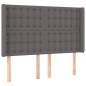 vidaXL Boxspringbett mit Matratze & LED Grau 140x190 cm Kunstleder vidaXL Boxspringbett mit Matratze & LED Grau 140x190 cm Kunstleder