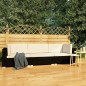 vidaXL 3-tlg. Garten-Sofagarnitur mit Auflagen Poly Rattan Schwarz vidaXL 3-tlg. Garten-Sofagarnitur mit Auflagen Poly Rattan Schwarz