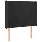 vidaXL Boxspringbett mit Matratze & LED Schwarz 100x200 cm Samt vidaXL Boxspringbett mit Matratze & LED Schwarz 100x200 cm Samt