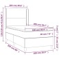 vidaXL Boxspringbett mit Matratze & LED Schwarz 100x200 cm Samt vidaXL Boxspringbett mit Matratze & LED Schwarz 100x200 cm Samt