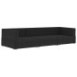 vidaXL 3-tlg. Garten-Sofagarnitur mit Auflagen Poly Rattan Schwarz vidaXL 3-tlg. Garten-Sofagarnitur mit Auflagen Poly Rattan Schwarz