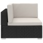 vidaXL 3-tlg. Garten-Sofagarnitur mit Auflagen Poly Rattan Schwarz vidaXL 3-tlg. Garten-Sofagarnitur mit Auflagen Poly Rattan Schwarz