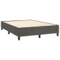 vidaXL Boxspringbett mit Matratze & LED Dunkelgrau 140x200 cm Samt vidaXL Boxspringbett mit Matratze & LED Dunkelgrau 140x200 cm Samt