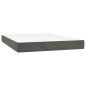 vidaXL Boxspringbett mit Matratze & LED Dunkelgrau 140x200 cm Samt vidaXL Boxspringbett mit Matratze & LED Dunkelgrau 140x200 cm Samt