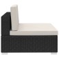 vidaXL 3-tlg. Garten-Sofagarnitur mit Auflagen Poly Rattan Schwarz vidaXL 3-tlg. Garten-Sofagarnitur mit Auflagen Poly Rattan Schwarz