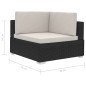 vidaXL 3-tlg. Garten-Sofagarnitur mit Auflagen Poly Rattan Schwarz vidaXL 3-tlg. Garten-Sofagarnitur mit Auflagen Poly Rattan Schwarz
