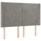 vidaXL Boxspringbett mit Matratze & LED Hellgrau 140x200 cm Samt vidaXL Boxspringbett mit Matratze & LED Hellgrau 140x200 cm Samt