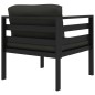 Modular-Sofa-Eckteil 1 Stk. mit Kissen Aluminium Anthrazit Modular-Sofa-Eckteil 1 Stk. mit Kissen Aluminium Anthrazit